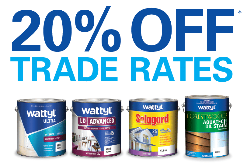 CBS Co-operative 20% off trade discount at all Wattyl Paints Centres, New Zealand